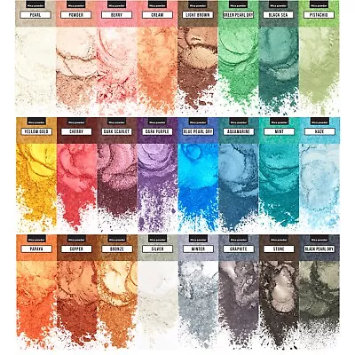 Mica Pigment Powder 24 Colors Set - Soap Making Dye - Epoxy Resin Color Pigment • $14.20