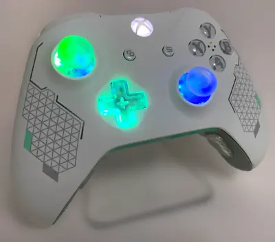 Microsoft Xbox One Controller - Sport White - With Custom LED Mod  - Great GIFT • $105