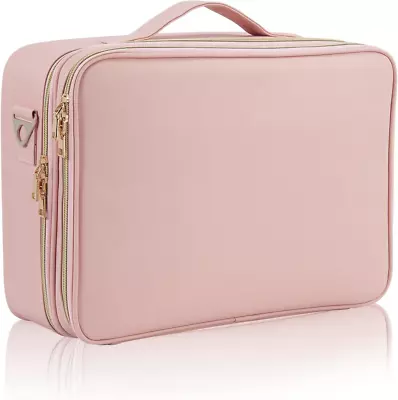 Extra Large Travel Makeup Bag Cosmetic Case Vanity Organiser Beauty Train Case • £39.40