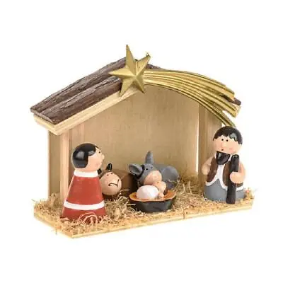 Cute Nativity Set Christmas Decoration Fixed 6 Piece 12x14cm • £6.99