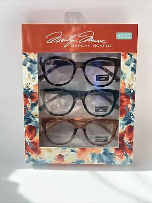 Marilyn Monroe Designer Reading Glasses +2.00 Eyeglasses NIB • $28.08