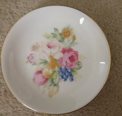 Mikasa Rosemead Bone China Coaster Gold Rim  Flower Fruit • $6