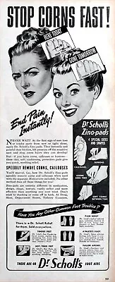 1948 Vintage Magazine Page Ad Dr School’s Zino-Pads • $10.50