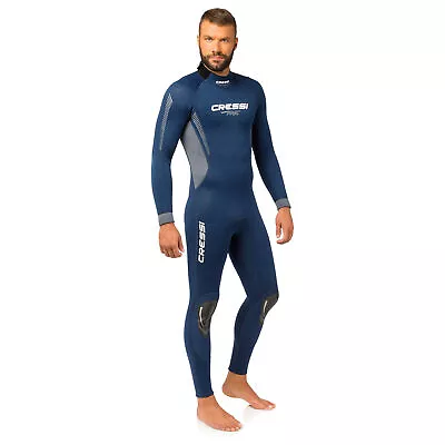 Used Cressi 3mm Mens Fast Full Wetsuit Back-Zip Size: X-Large • $90.67