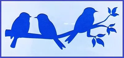 Flexible Stencil *BIRDS ON BRANCH* Forest Card Making 20cm X 9.5cm • $3.95