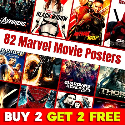 Marvel Superhero Movie Poster Film Poster Marvel Universe Movie Cinema Poster • £3.97