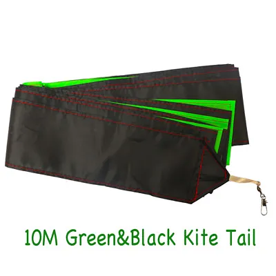 $8.49 • Buy NEW 10M / 32ft Black & Green Kite Tail For Single Line Kites Delta Kites Outdoor