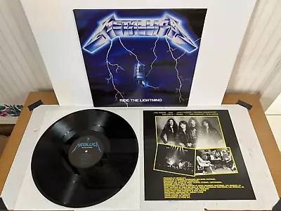 Metallica  Ride The Lightning  LP - 2016 Repress - Excellent Condition W/ Inner • $20