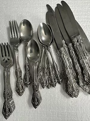 Oneida MICHELANGELO Stainless Flatware 31 Piece Set Cube Mark • $119.95