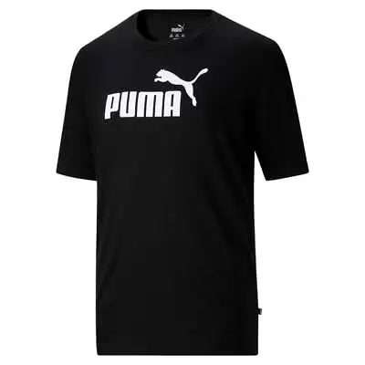 Puma Essentials Logo Crew Neck Short Sleeve T-Shirt Big Tall Mens Black Casual T • $9.99