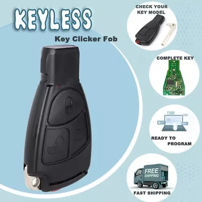 Keyless Entry Remote Key Fob For Mercedes-Benz C E S CLK Class 433MHz IYZ 3312 • $23.60