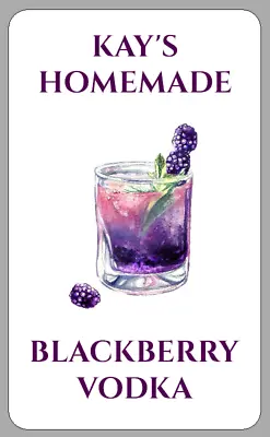 X21 Blackberry Vodka Gin Bottle Labels Personalised Homemade Drink Stickers • £2.70