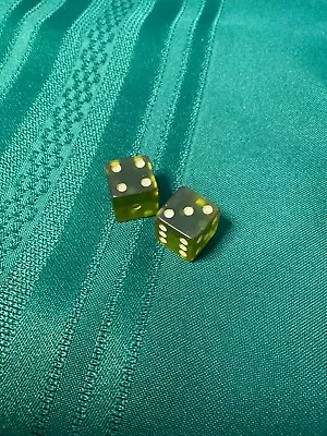 Vintage Green Translucent Lucite Dice Lot Of 2 • $8.95