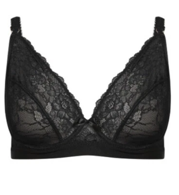 $9.99 • Buy 208269 Cara Underwire Bra Plus Size 40D/18D Black NWT City Chic