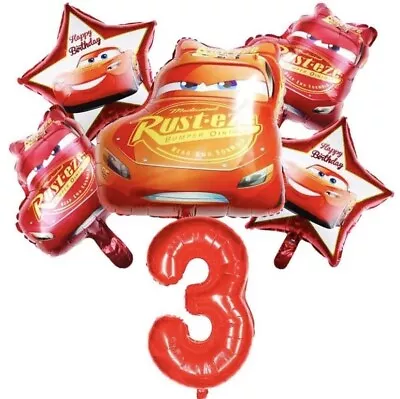 Lightning McQueen 3rd Birthday Boy Red Balloon Set Party Decorations Age 3 Girls • £7.99