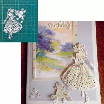 DIY Metal Cutting Dies Women&Dog Scrapbooking Blade Punch Embossing Stencils New • $3.69