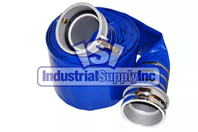 Water Discharge Hose | 6  X 50FT | Blue | Camlock | Domestic | Industrial Supply • $283.98