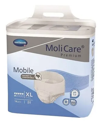 MoliCare Mobile Size XL Incontinence Diaper Pants For Adults Pack Of 14 UNITS • $39.64