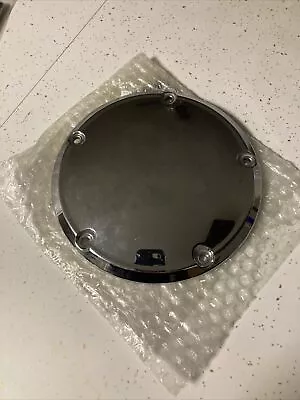 Harley Chrome Derby Cover 5 Hole 99+ Dyna Softail Touring Twin Cam Fxdx Fltr Flh • $20