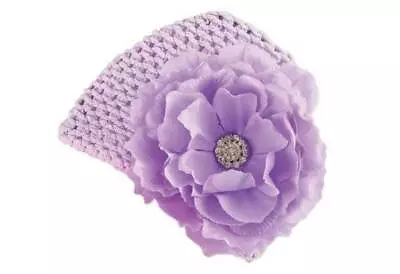 Mud Pie Baby Buds Purple Mesh Jeweled Flower Hat • $15