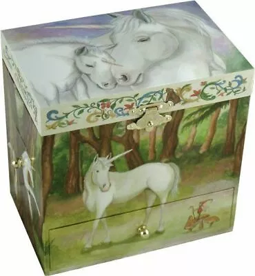 Magical Unicorn Childrens Musical Jewellery Box Wind Up Trinket Music Box • £33.99