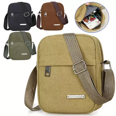 Men's Messenger Bag Cross Body Shoulder Canvas Handbag Utility Travel Work Bag • $14.99