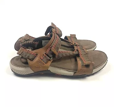 Merrell Mens Brown Sugar Terrant Convertible Brown Leather Sandals Sz 10 J93913 • $29.95