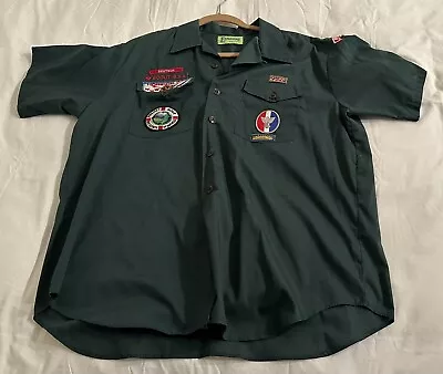 Vintage 1970 Boy  Scout EXPLORING Short Sleeve Shirt With Eagle Scout Patch • $97.20