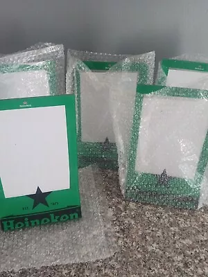New Heineken Acrylic Menu Board Table Tents. Set Of 5  • $19.54