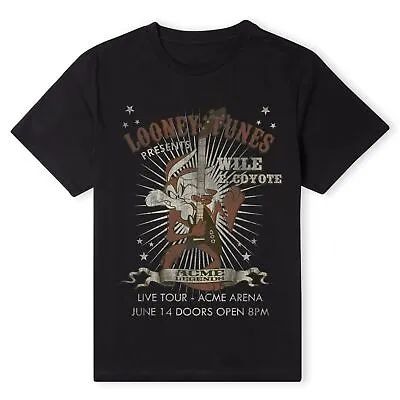 Official Looney Tunes Wile E Coyote Guitar Arena Tour Unisex T-Shirt • £17.99