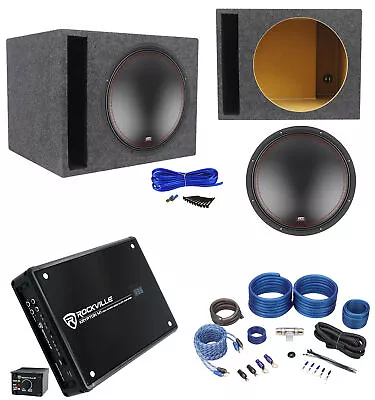 MTX 5515-22 15  800w Subwoofer+Vented Sub Box Enclosure+Mono Amplifier+Amp Kit • $387.85