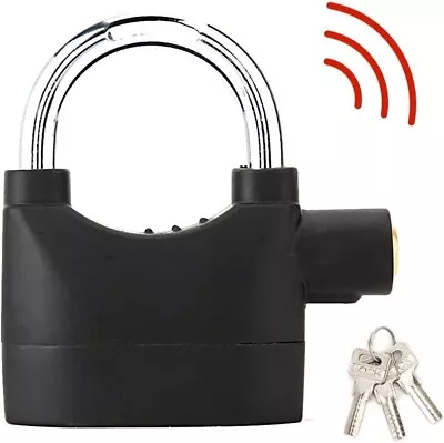 Alarm Padlock For Motorcycle Bike Bicycle Home Anti Theft Alarm Lock Security • $10.99