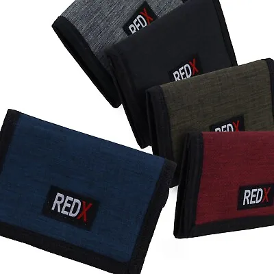 Red-X Mens Boys TriFold Sports Card Coin Wallet Canvas • £5.99