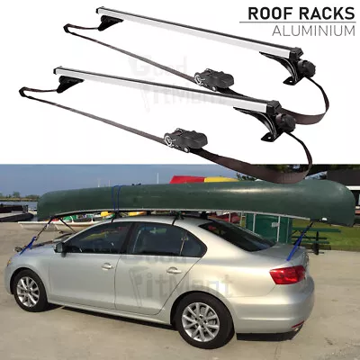 Strap-Attached Top Roof Rack Cross Bar Luggage Carrier For Volkswagen VW Jetta • $179.37