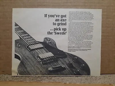1973 Hagstrom Swede Guitar Newspaper Ad • $5