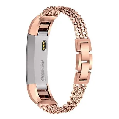 StrapsCo Chain Link Replacement Bracelet Band Strap For Fitbit Alta & HR • $85.16