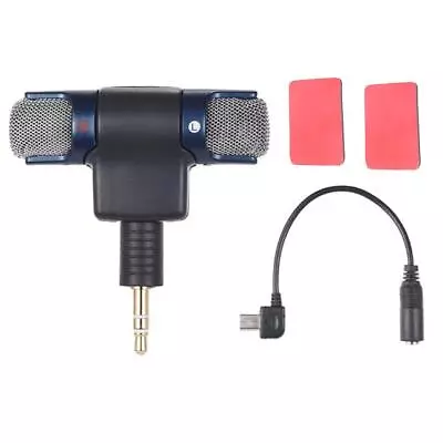 Action Camera External Mic + 3.5mm To Mini USB Mic Adapter For 3 3+ 4 • £9.68