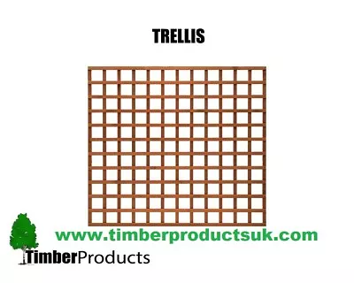 £28.92 • Buy Garden Fence Wooden Square Trellis. Various Sizes 6x1, 6x2, 6x3, 6x4, 6x5, 6x6