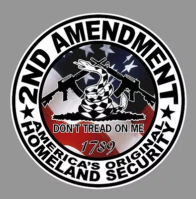$3 • Buy 2nd Amendment Gun Sticker, Dont Tread On Me, American Flag, Truck Windows NRA