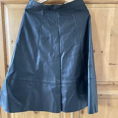 Ladies Size 12 H&M Black Faux Leather Skirt • £3