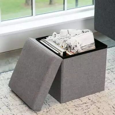 Collapsible Storage Ottoman Gray • $19.09