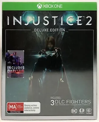 INJUSTICE 2 Deluxe Edition Steelbook Xbox One Game - MINT - LIKE NEW - FREE POST • $26