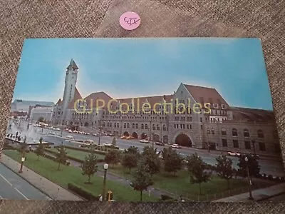 P3CJX Train Or Station Postcard Railroad RR UNION STATION ST LOUIS MO DOWNTOWN • $6.27