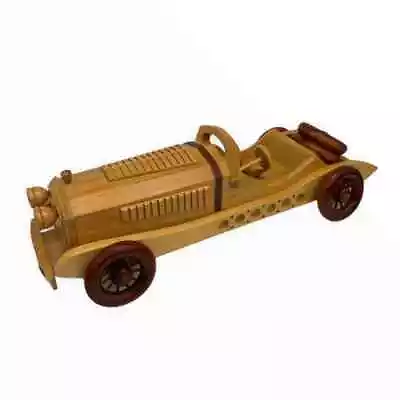 Vintage 1931 Mercedes SSKL Wood Carved Replica L'Homme Classic Car Collection  • $139.99