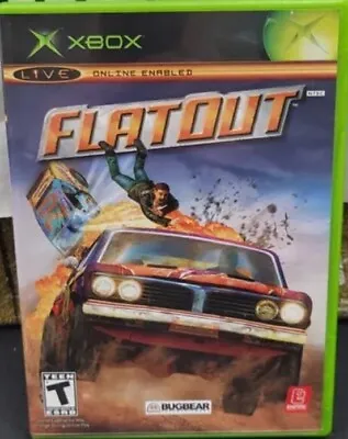 Cib Flat Out Microsoft Xbox Video Game Complete In Box • $12.99