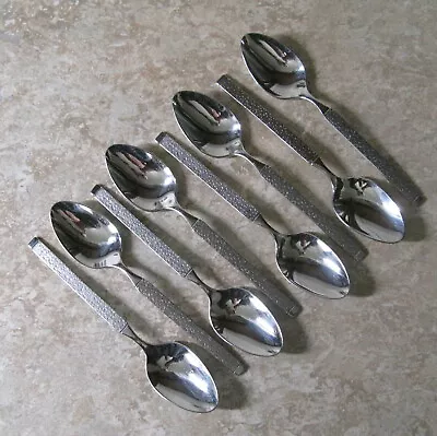 Gorham Casablanca Stainless Flatware Lot Of 8 Teaspoons 6 1/8  Hammered Handle • $24.95