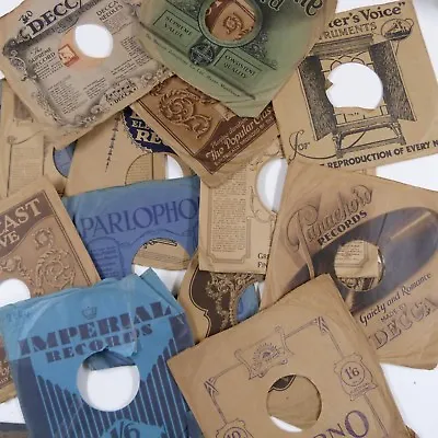 10 X 10  78 Rpm Original Pre-war Printed Paper Record / Gramophone Sleeves • $18.65