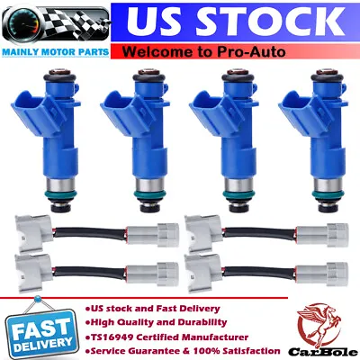 4PCS NEW FUEL INJECTORS 410cc FOR ACURA INTEGRA RSX RDX HONDA CIVIC 16450RWCA01 • $248.63