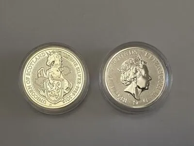 2018 Queen's Beasts Unicorn Of Scotland 2oz Fine Silver £5 Bullion Coin • £85