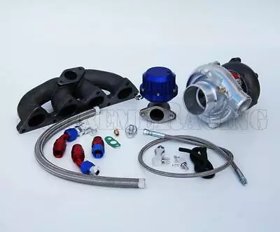 B16 B18 B20 Turbo Manifold+wastegate+oil Line+boost Controller+t3/t4 Turbo Kit • $459.98